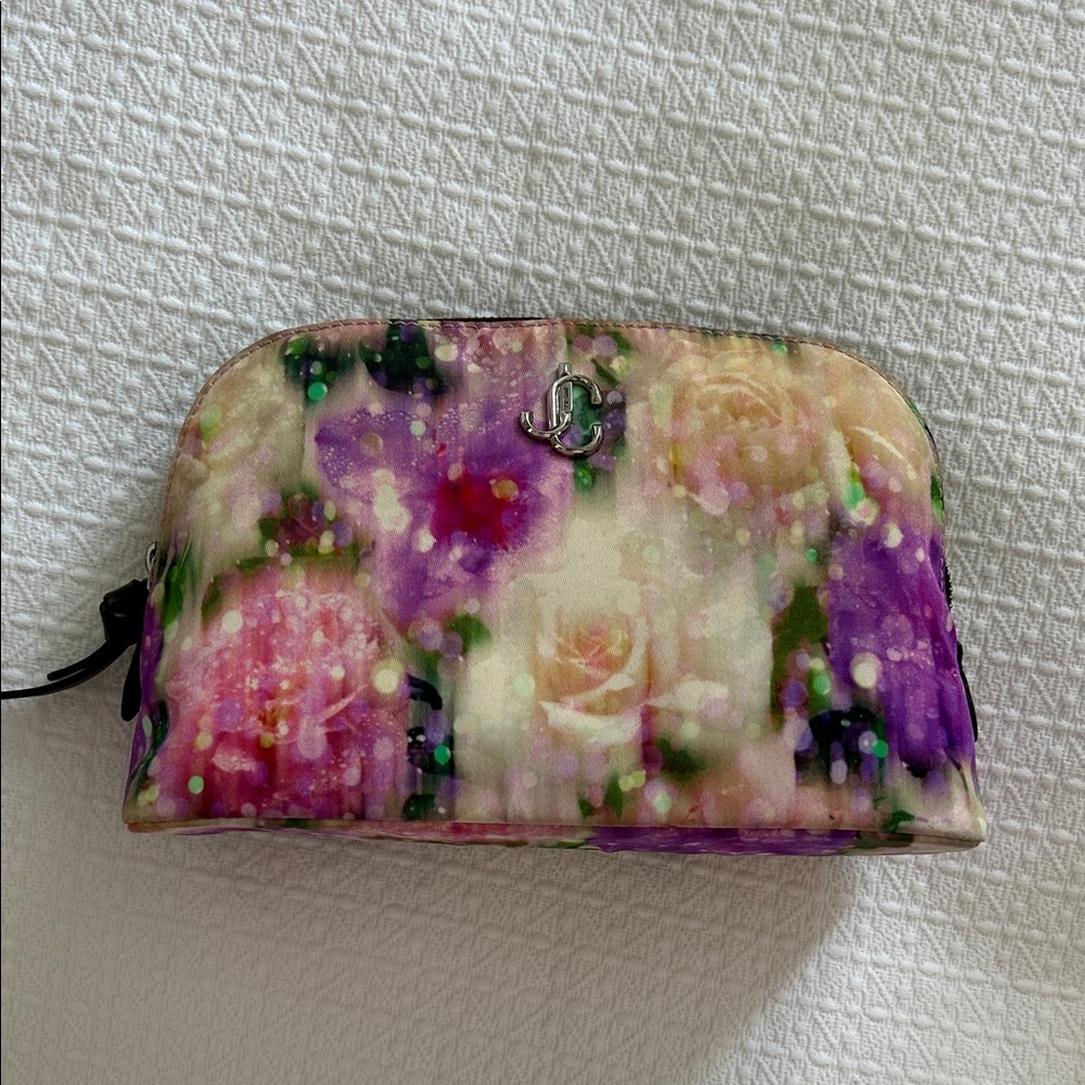 Jimmy Choo Multicolor Floral Cosmetic Bag!